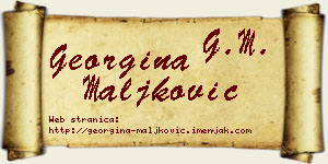 Georgina Maljković vizit kartica